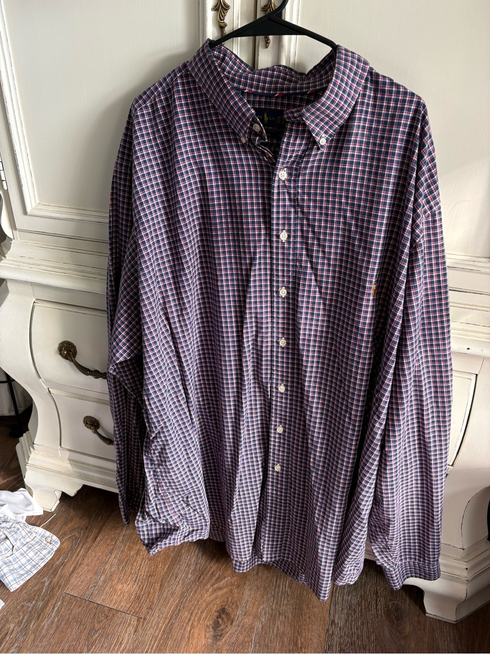 Polo by Ralph Lauren Navy and Red Check Button-Down Shirt